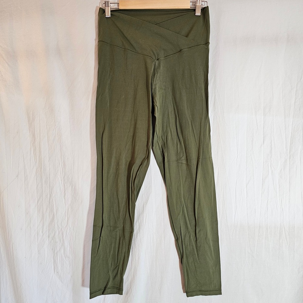 OFFLINE‎ by Aerie Real Me 7/8 Leggings Olive Green Crossover High Rise XL